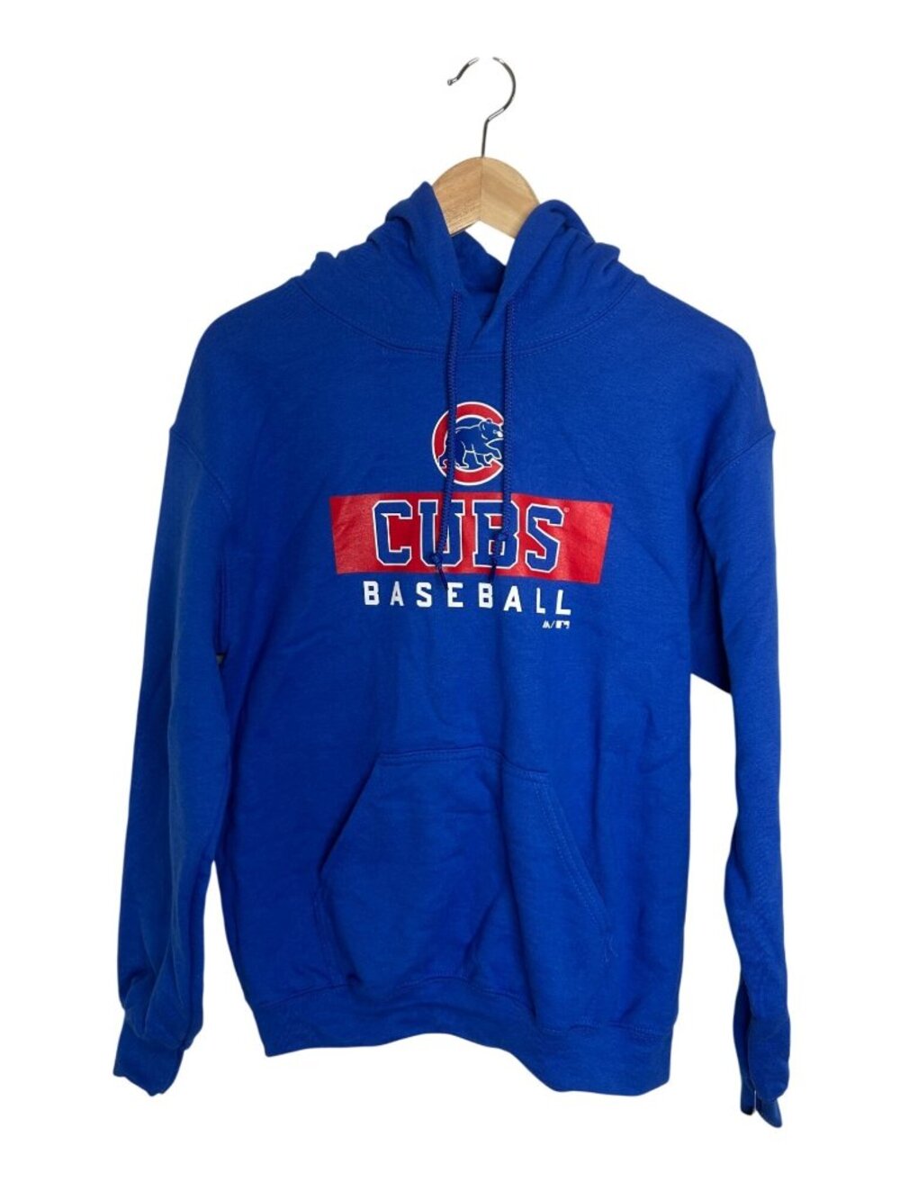 NWT Chicago Cubs Blue Pullover Hoodie Small MLB Baseball Logo Fleece Sweatshirt